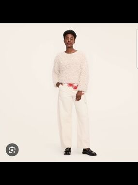 Woolrich X Target S Nwt Cream Fuzzy Crewneck Sweater